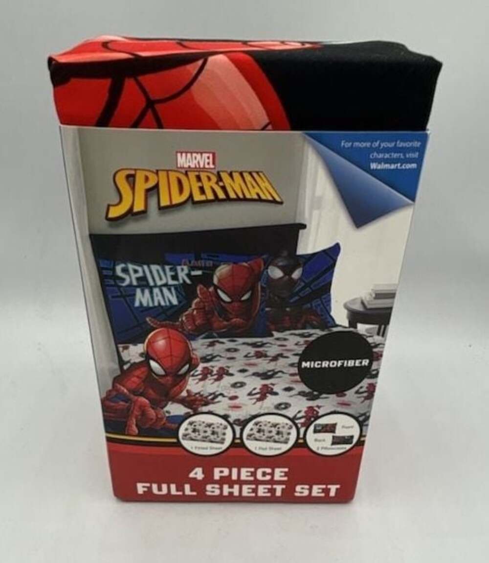 Marvel Spider-Man 4-Piece Full Sheet Set Microfiber Bedding